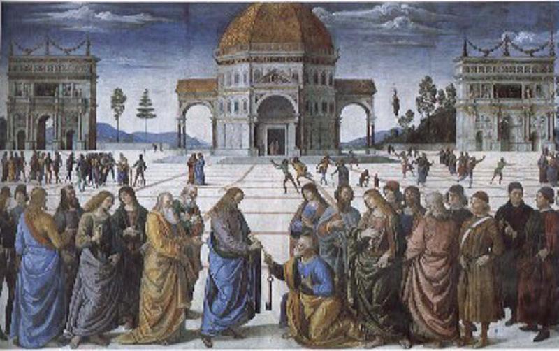 Pietro Perugino Christian kingdom of heaven will be the key to St. Peter's France oil painting art